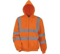 Sweat-shirt de travail zippé à capuche Yoko haute visibilité - Orange Fluo XL