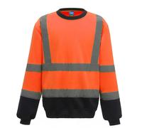Sweat-Shirt Hi-Vis Yoko Orange Jaune Noir Ou Bleu Vêtements De Travail