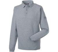 Sweat-Shirt Lourd Col Polo Pour Homme - R-012m-0 - Gris