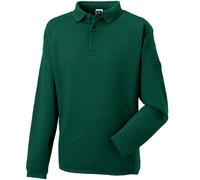 Sweat-Shirt Lourd Col Polo Pour Homme - R-012m-0 - Vert Bouteille