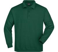 Sweat-shirt polo classique confort vert foncé, taille S
