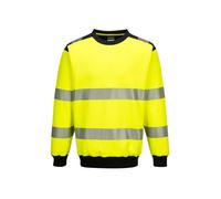 Sweat-shirt - PORTWEST - PW3 - Haute visibilité - Jaune/Noir - Taille XXL
