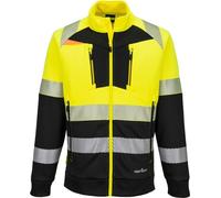 Portwest DX490 Sweat-shirt zippé DX4 HV Classe 1 Jaune/Noir - Taille XXL