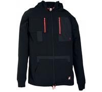 Sweat zippé multipoches à capuche SPEED en coton et polyester - noir - taille XL KIPLAY