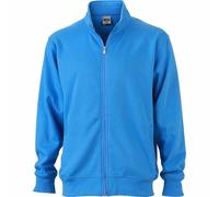 Sweat Zippé Workwear - Homme - Jn836 - Bleu Aqua