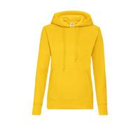 Sweatshirt Ã capuche femme Fruit of the Loom Classic Jaune S
