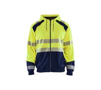 Sweatshirt à capuche zippé haute visibilité Blaklader Jaune M
