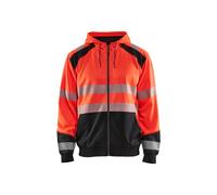 Sweatshirt à capuche zippé haute visibilité Blaklader Rouge XS