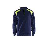 Sweatshirt col camionneur bicolore Blaklader Bleu 2XL