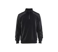 Sweatshirt col camionneur bicolore Blaklader Noir 3XL