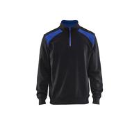 Sweatshirt col camionneur bicolore Blaklader Noir 3XL