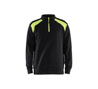Sweatshirt col camionneur bicolore Blaklader Noir L