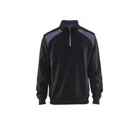Sweatshirt col camionneur bicolore Blaklader Noir XS