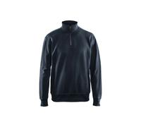 Blakläder 3369115886004XL Sweat col Camionneur Taille avec demi-Zip Bleu Marine Foncé, 4XL