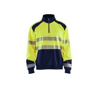 Sweatshirt col camionneur haute-visibilitÃ© Blaklader Jaune XL
