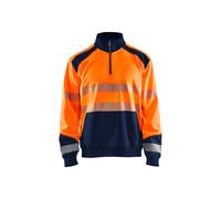 Sweatshirt col camionneur haute-visibilitÃ© Blaklader Orange S