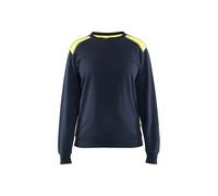 Sweatshirt col rond bicolore femme Blaklader Bleu 2XL