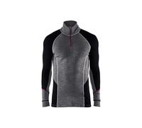 Blakläder Haut de sous-vêtement col camionneur zippé XWarm Gris 3XL
