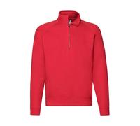 Sweatshirt col zippÃ© Fruit of the Loom Rouge S