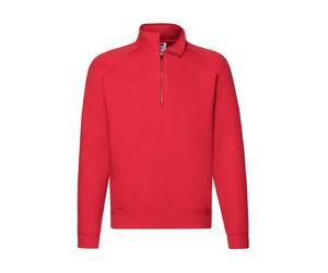 Sweatshirt col zippÃ© Fruit of the Loom Rouge S