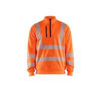 Sweatshirt col zippÃ© haute-visibilitÃ© Blaklader Orange XL
