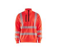 Sweatshirt col zippÃ© haute-visibilitÃ© Blaklader Rouge XL