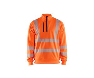 Sweatshirt col zippé haute-visibilité Blaklader Orange S