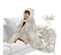Sweatshirt Couverture à utiliser - Poncho de Noël à capuche | Châle Cape Couverture grande taille | pour canapé, chambre, bureau, voiture, lit, chaise, résidence, regarder la télévision en