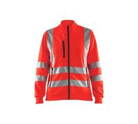 Sweatshirt zippÃ© haute visibilitÃ© femme Blaklader Rouge 2XL