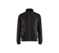 Blakläder Veste sweat avec fermeture éclair 3362, Couleur:noir/rouge, Taille:L