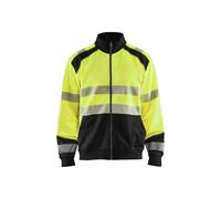Blakläder Sweatshirt haute visibilité avec fermeture éclair 3558 2528 en deux couleurs, couleur:jaune/noir, taille:S
