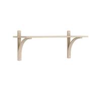 Swedese Étagère Levi à 1 plateau Blanc pigmenté chêne-aluminium. 90 cm