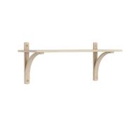 Swedese Étagère Levi à 1 plateau Blanc pigmenté chêne-laiton. 90 cm