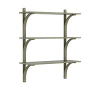 Swedese Étagère Levi à 3 plateau Vert mousse-laiton. 90 cm