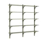 Swedese Étagère Levi à 5 plateau Vert mousse-aluminium. 180 cm