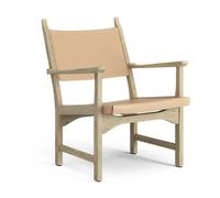 Swedese Fauteuil Caryngo Chêne laqué nature-cuir nature