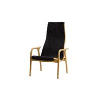 Swedese Fauteuil enfant Lamini peau de mouton black. chêne huilé