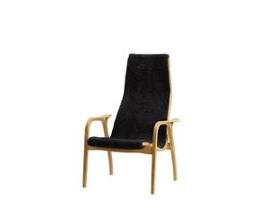 Swedese Fauteuil enfant Lamini peau de mouton black. chêne huilé