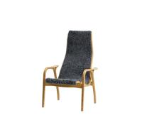 Swedese Fauteuil enfant Lamini peau de mouton charcoal. chêne huilé