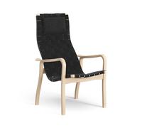 Swedese Fauteuil haut avec coussin de cou Primo hêtre laqué Noir