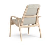 Swedese Fauteuil Laminett hêtre laqué/peau de mouton Moonlight (beige)