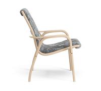 Swedese Fauteuil Laminett hêtre laqué/peau de mouton Scandinavian Grey (gris)