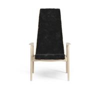 Swedese Fauteuil Lamino chêne pigmenté blanc/peau de mouton Black (noir)