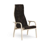 Swedese Fauteuil Lamino chêne pigmenté blanc/peau de mouton Espresso (marron)