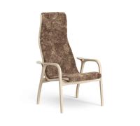 Swedese Fauteuil Lamino chêne pigmenté blanc/peau de mouton Sahara (marron nougat)
