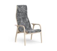 Swedese Fauteuil Lamino chêne pigmenté blanc/peau de mouton Scandinavian Grey (gris)