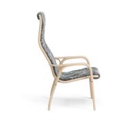 Swedese Fauteuil Lamino hêtre laqué/peau de mouton Scandinavian Grey (gris)