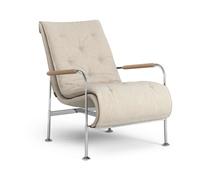 Swedese Fauteuil Serpentine Tissu Romo Linara Rye-chrome-Tärnsjö Nature