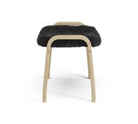 Swedese Repose-pieds pour enfant Lamini chêne laqué/peau de mouton Black (noir)