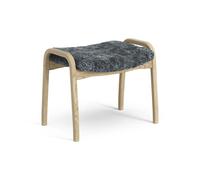 Swedese Repose-pieds pour enfant Lamini chêne laqué/peau de mouton Charcoal (gris foncé)
